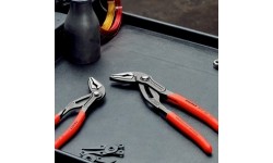 Santechninės replės prailgintos KNIPEX SLIM Cobra su fiksavimu 180mm