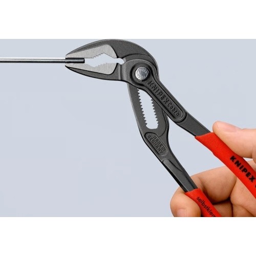 Santechninės replės prailgintos KNIPEX SLIM Cobra su fiksavimu 180mm