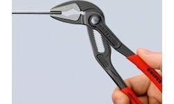 Santechninės replės prailgintos KNIPEX SLIM Cobra su fiksavimu 180mm