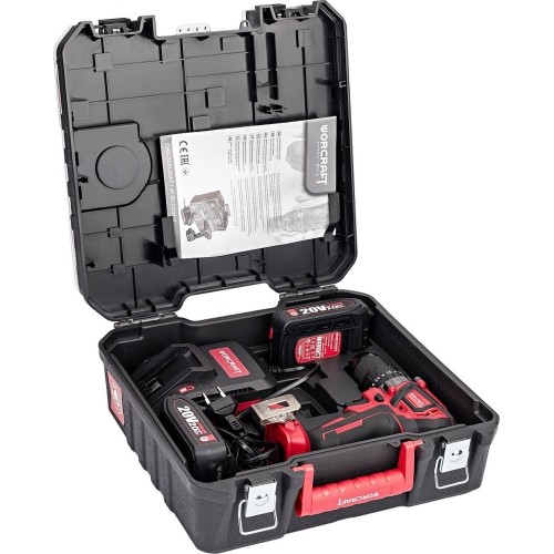 Li-ion Cordless Driver / Drill 20V with accesory kit 74pcs, 2x2.0Ah