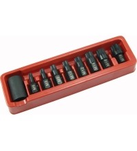 1/2" Dr. Bit socket impact set (SPLINE) 9pcs.