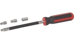 Lankstus sąvaržų atsuktuvas su galvutėmis 4vnt.