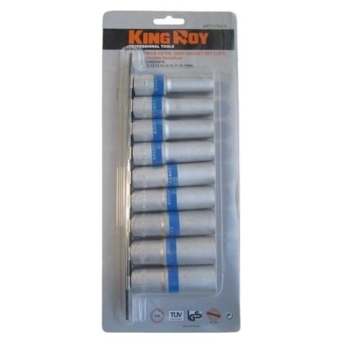 1/2" Dr. Deep socket set 9pcs. 12pt