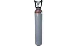 Empty gas cylinder He, 8 L