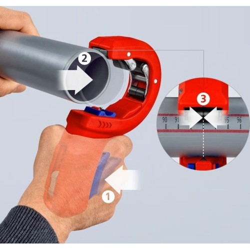 Vamzdžių pjoviklis storam plastikui 32-50mm KNIPEX DPT50