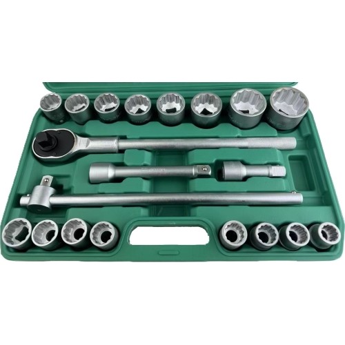 3/4" Dr. Deep socket set 21pcs (19-50mm) 12pt