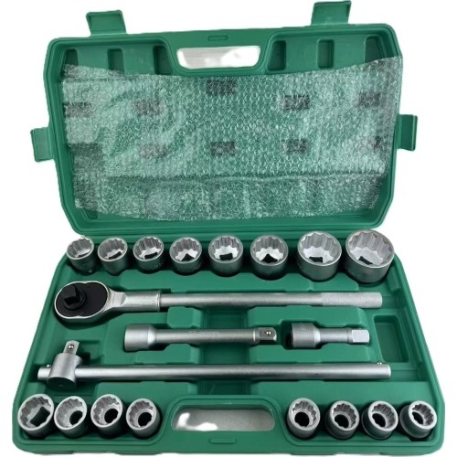 3/4" Dr. Deep socket set 21pcs (19-50mm) 12pt