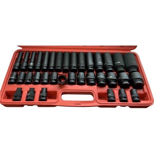 1/2" Dr. Impact socket set 35pcs (8-32mm)
