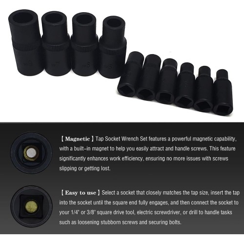 Tap adapters set 1/4", 3/8" (10pcs)