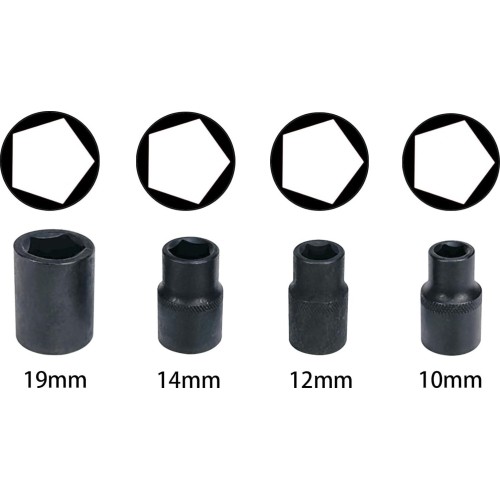 Brake caliper socket and bit socket set 17pcs