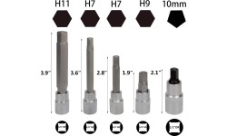 Brake caliper socket and bit socket set 17pcs
