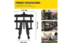 Universalus cilindro indėklo nuėmiklis 2 griebtuvų
