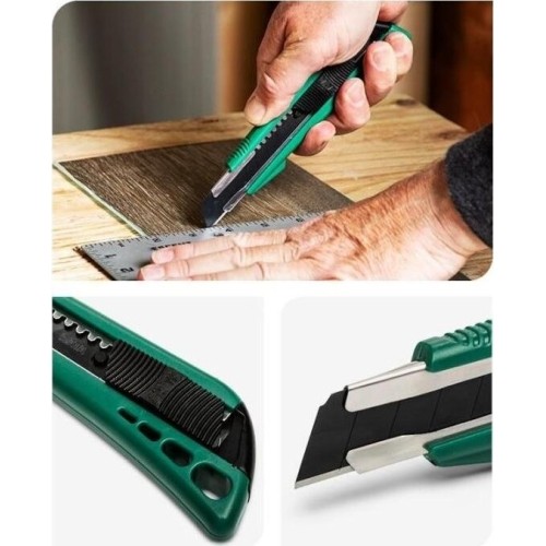 Peilis plastikine rankena su keičiama geležte 18mm 18x100mm