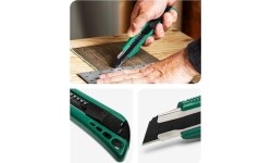 Peilis plastikine rankena su keičiama geležte 18mm 18x100mm