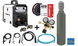 Pusautomačio KOMPLEKTAS FORBY® MIG 200ST LED (sinerginis) + CO2 balionas 8l su priedais