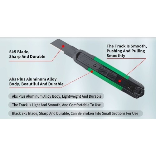 Peilis (aliuminis) su keičiama geležte 18mm