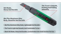 Peilis (aliuminis) su keičiama geležte 18mm