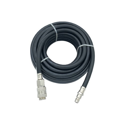 Rubber air hose with quick couplers - Ø9.5 x 17mm,   10m