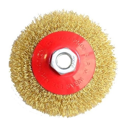 Šepetys vielinis lėkštės tipo, garbanotas - Ø 115mm