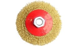 Šepetys vielinis lėkštės tipo, garbanotas - Ø 115mm