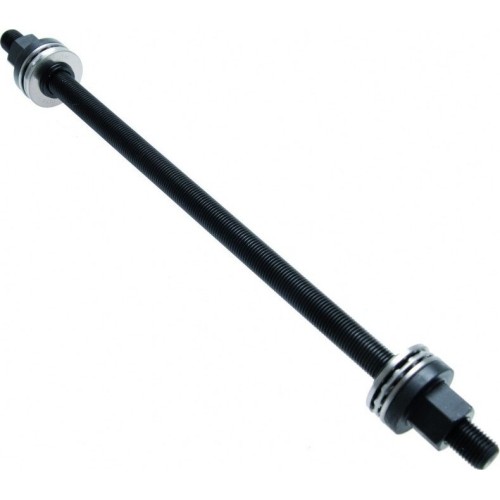 Axle with thread and bearings for pressing bushings/bearings - M18 L360mm