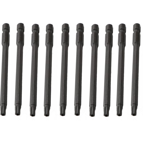 1/4" (6.3mm) Dr TORX-S impact bit, 10pcs. - T10 x 100mm