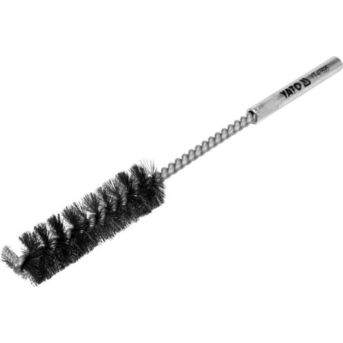 Tube crimped wire brush with shaft - Ø 38mm