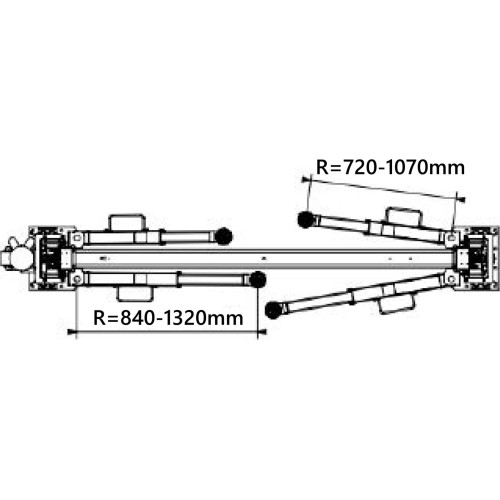 Two post lift with electromagnetic release 4.0t, 380V H3833mm