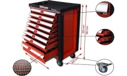 Tool trolley 8 drawers, red