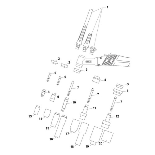 Degiklis ESAB ET17V, aušinimas oru