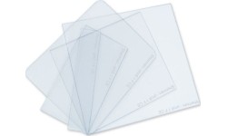 Protective polycarbonate rectangular glass - 90x110