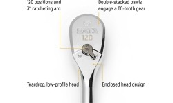 1/4" Dr. Quick-release ratchet (oval head, metal handle), 60 teeth 120P