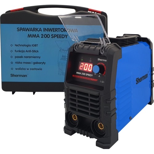 Inverter welder Sherman MMA 200 Speedy, with plastic case
