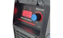 Inverterinis suvirinimo aparatas Sherman MMA 200 Speedy, su plastikiniu lagaminu ir priedais