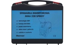 Inverter welder Sherman MMA 200 Speedy, with plastic case