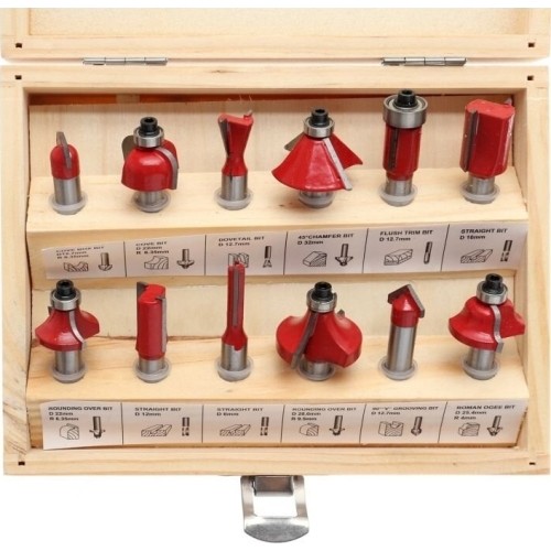 Frezų medžiui rinkinys (12vnt)