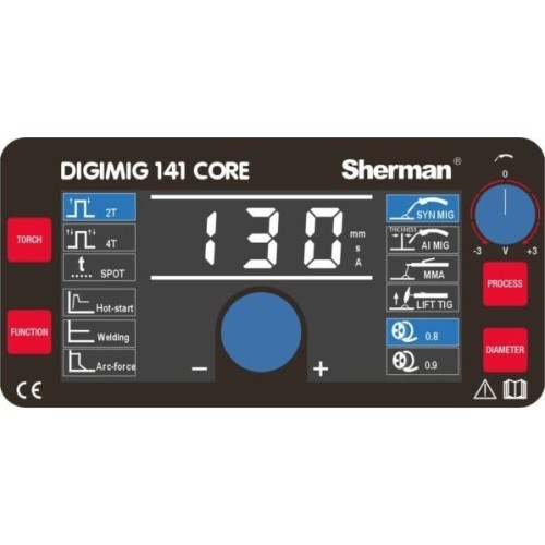 Synergic DIGIMIG 141 CORE inverter welder for gas-free welding