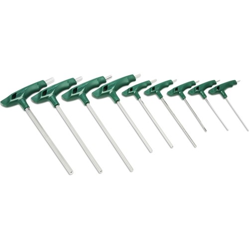 T tipo šešiakampių raktų rinkinys (H-2 - H-10) 9vnt.