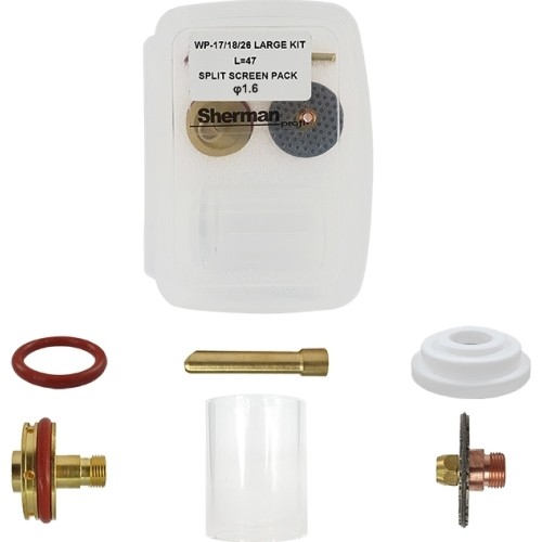 "Pyrex T17/18/26" didelis ilgas TIG rinkinys - 1,6