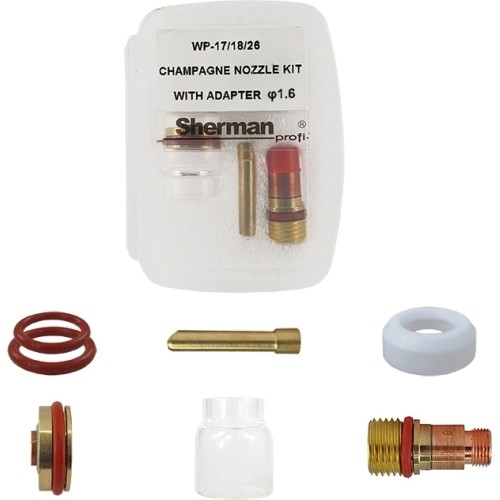 Pyrex T17/18/26 champagne TIG kit - 1,6