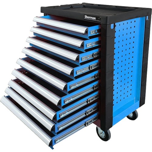 Tool trolley 6/9, blue
