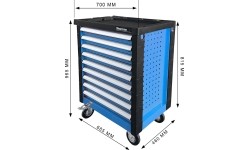 Tool trolley 6/9, blue