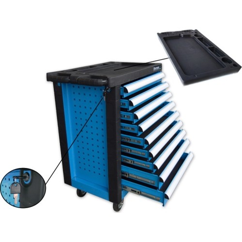 Tool trolley 6/9, blue