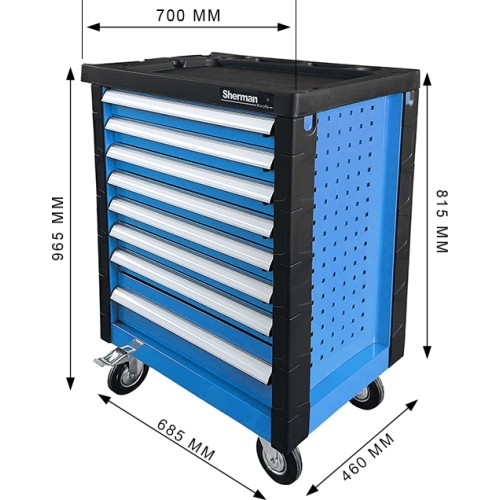 Tool trolley 6/8, blue
