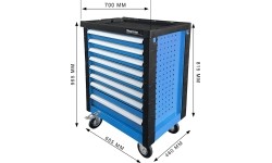 Tool trolley 6/8, blue