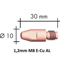 Antgalis Binzel MB36 MB401 MB501 M8x30 Aliuminiui - 1.2mm
