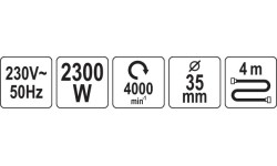 Giluminis betono vibratorius 4m 2300W