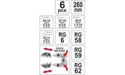 Quick interchangeable ratchet crimper set