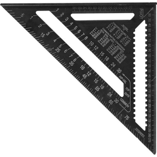 Aluminium angle square 300mm inch/metric scale