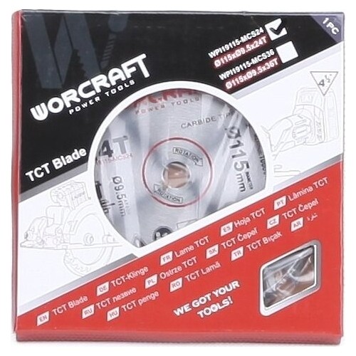 Akumuliatorinio pjūklo CMCS-S20LiB pjovimo diskas 9.5 x 115 mm 24T (ats.d)